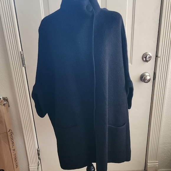LC Lauren Conrad Black Poncho Sweater - Picture 9 of 11